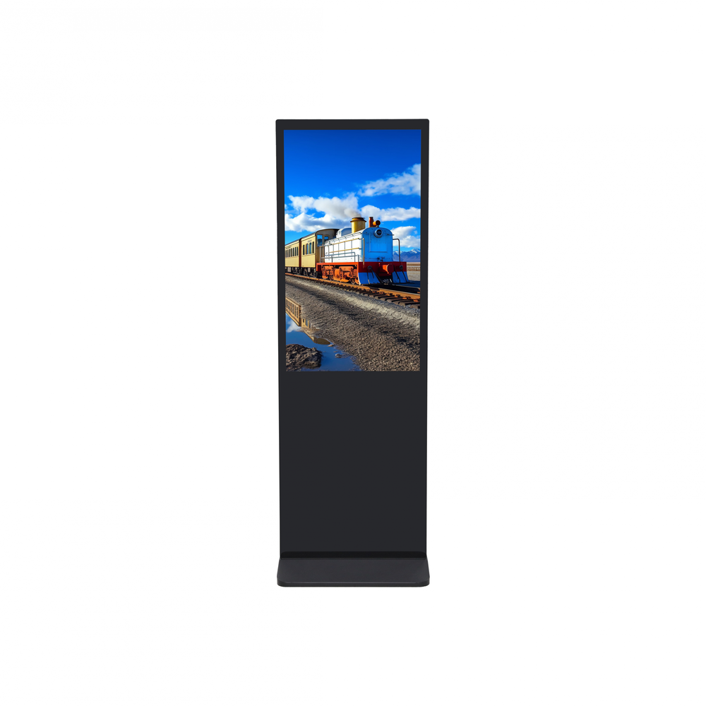 Zwarte 55-inch Dahua staande digital signage display met Full HD scherm en slank professioneel design.