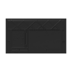 Zwarte achterkant van de 98-inch Dahua DHI-LM98-S400 digital signage display met robuust metalen frame.